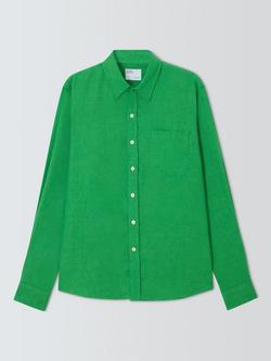 Colorful Standard Regular Fit Linen Shirt, Kelly Green
