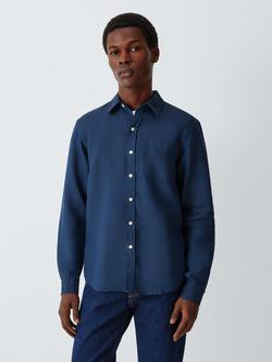Colorful Standard Regular Fit Linen Shirt, Petrol Blue
