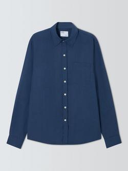 Colorful Standard Regular Fit Linen Shirt, Petrol Blue
