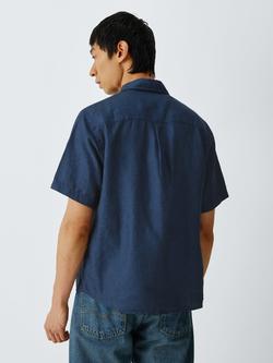 Colorful Standard Linen Short Sleeve Shirt, Marine Blue - view 2, Marine Blue