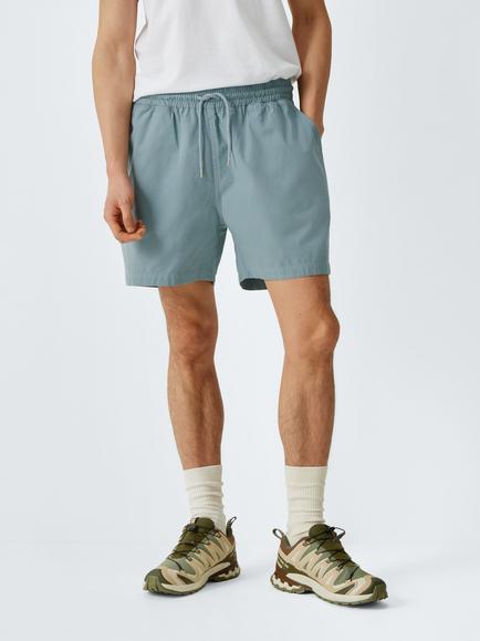 Colorful Standard Cotton Twill Drawstring Shorts, Steel Blue