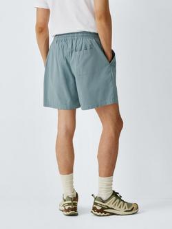 Colorful Standard Cotton Twill Drawstring Shorts - view 2, Steel Blue