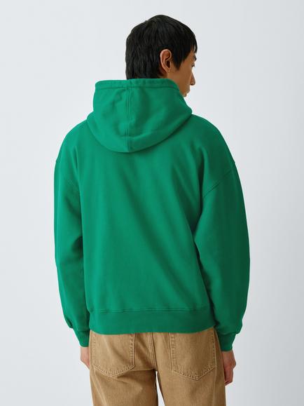 Colorful Standard Cotton Oversized Hoodie, Heather Grey - view 2, Kelly Green