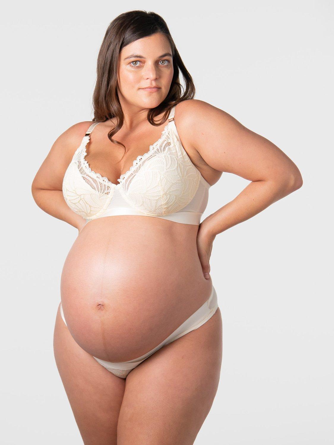 Product image 7 of 7, which shows Hotmilk Warrior Plunge 2.0 Nursing Bra, Ivory, 32B