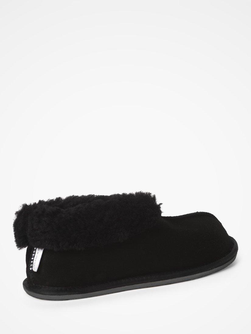 Product image 4 of 5, which shows Celtic & Co. Men's Sheepskin Bootee Slippers, Black, 7