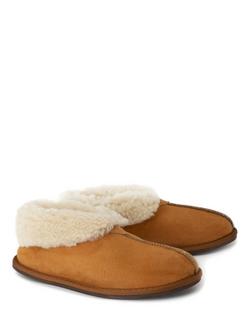 Celtic & Co. Sheepskin Bootee Slippers, Burnt Honey - view 2, Burnt Honey
