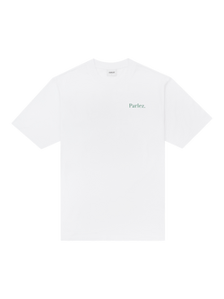 Parlez Astor Crew Neck Cotton T-Shirt, White, White