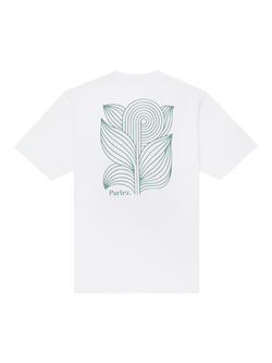 Parlez Astor Crew Neck Cotton T-Shirt, White - view 2, White