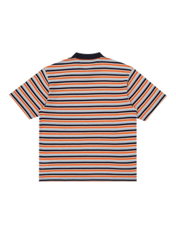 Parlez Princeton Stripe Cotton Polo Shirt, Midnight - view 2, Midnight
