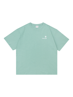 Parlez Cape Crew Neck Graphic Print Cotton T-Shirt, Mineral, Mineral