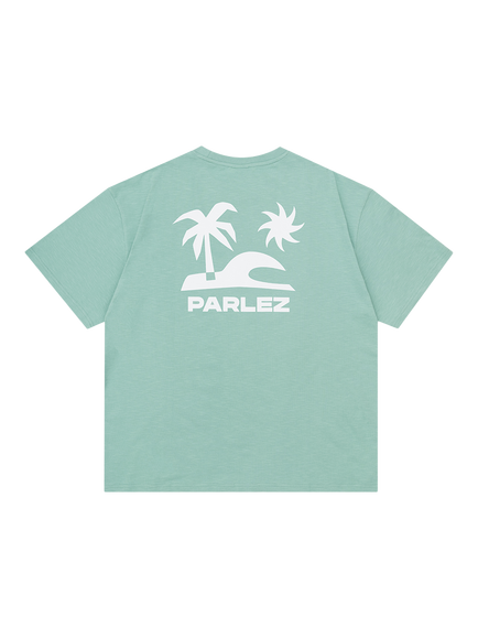 Parlez Cape Crew Neck Graphic Print Cotton T-Shirt, Mineral - view 2, Mineral