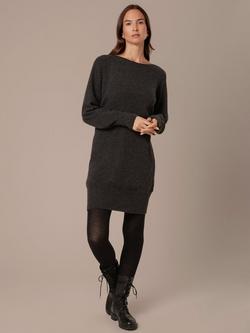 Celtic & Co. Slouch Pure Wool Jumper Dress, Charcoal, Charcoal