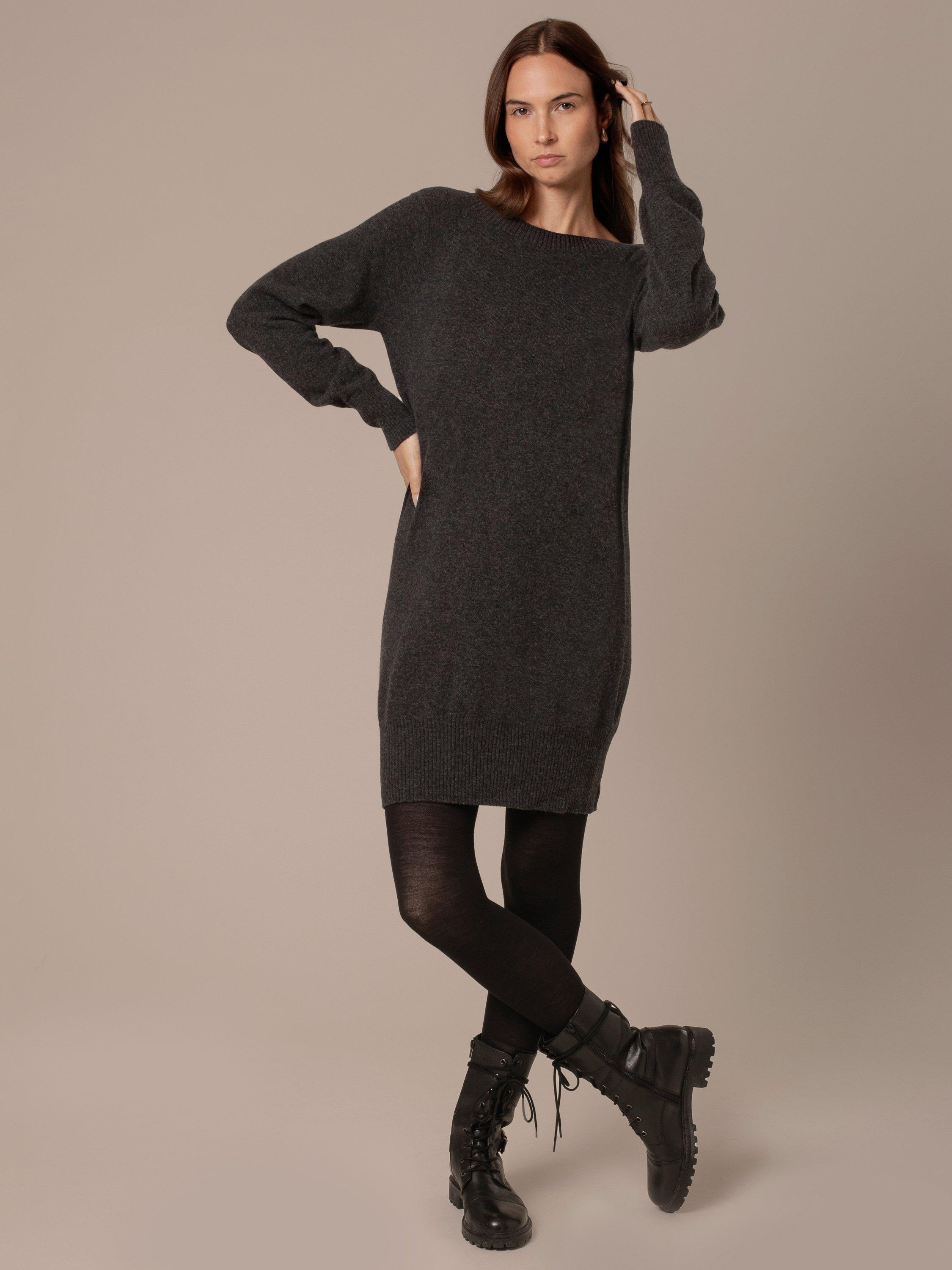 Product image 3 of 4, which shows Celtic & Co. Slouch Pure Wool Jumper Dress, Charcoal, XS