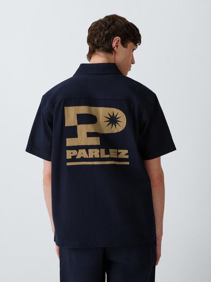 Parlez Jack Cotton Regular Fit Logo Detail Shirt, Midnight - view 2, Midnight