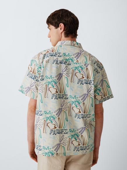 Parlez Cove Cotton Regular Fit Tropical Print Shirt, Beach - view 2, Beach