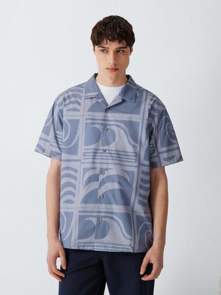 Parlez Huntingdon Cotton Regular Fit Print Shirt, Purple Haze, Purple Haze