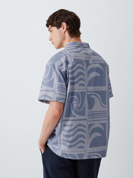 Parlez Huntingdon Cotton Regular Fit Print Shirt, Purple Haze - view 2, Purple Haze