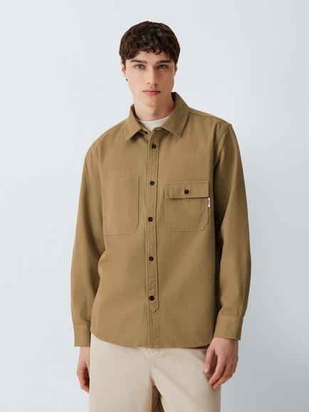 Parlez Springfield Cotton Regular Fit Shirt, Sand, Sand