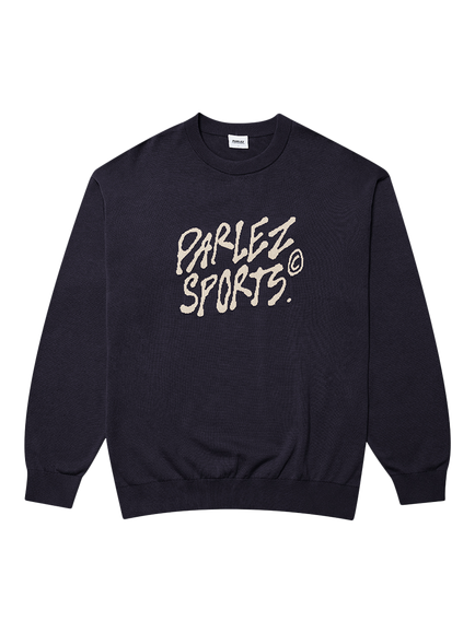 Parlez Pedlow Cotton Knitted Jumper, Midnight, Midnight
