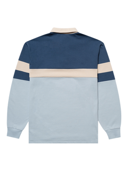 Parlez Plaza Cotton Rugby Top, Lagoon - view 2, Lagoon