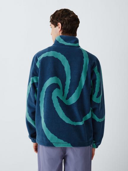 Parlez Chevy 1/4 Zip Pattern Fleece, Lagoon - view 2, Lagoon