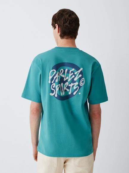 Parlez Flow Cotton Regular Fit Short Sleeve Graphic T-Shirt, Leaf - view 2, Leaf