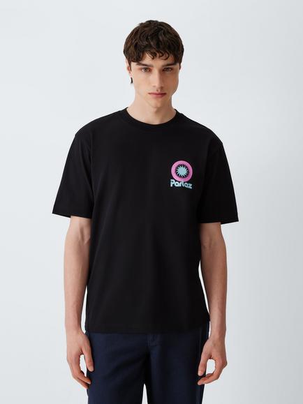 Parlez Winston Cotton Graphic T-Shirt, Black, Black