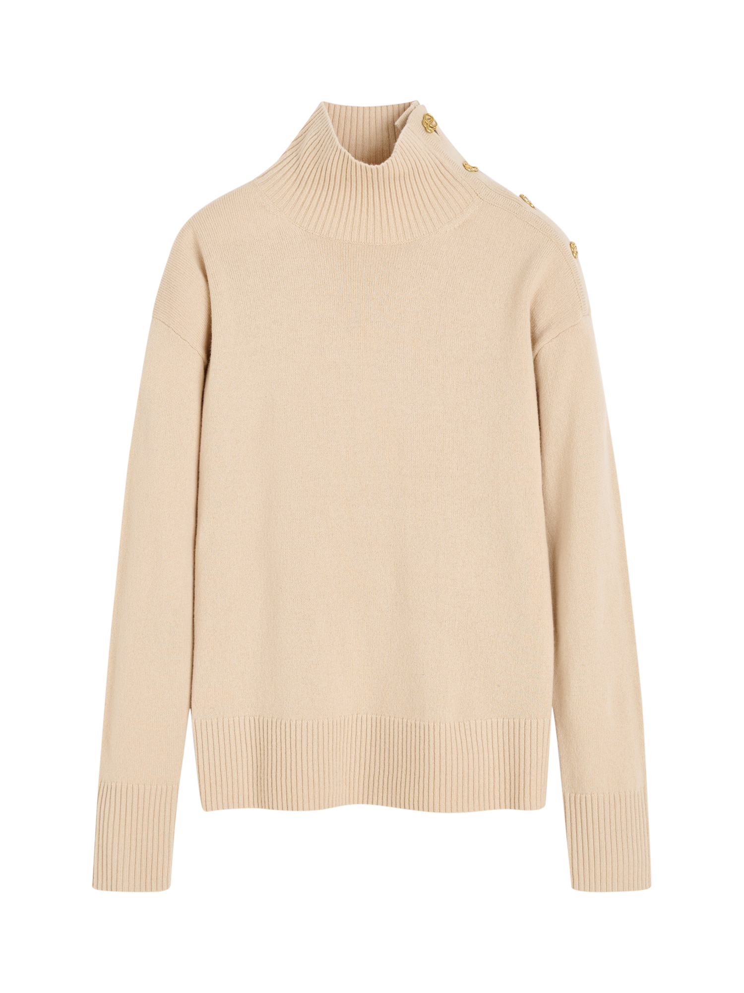 Product image 3 of 3, which shows By Malene Birger Vanilla Pure Wool Jumper, Beige, S