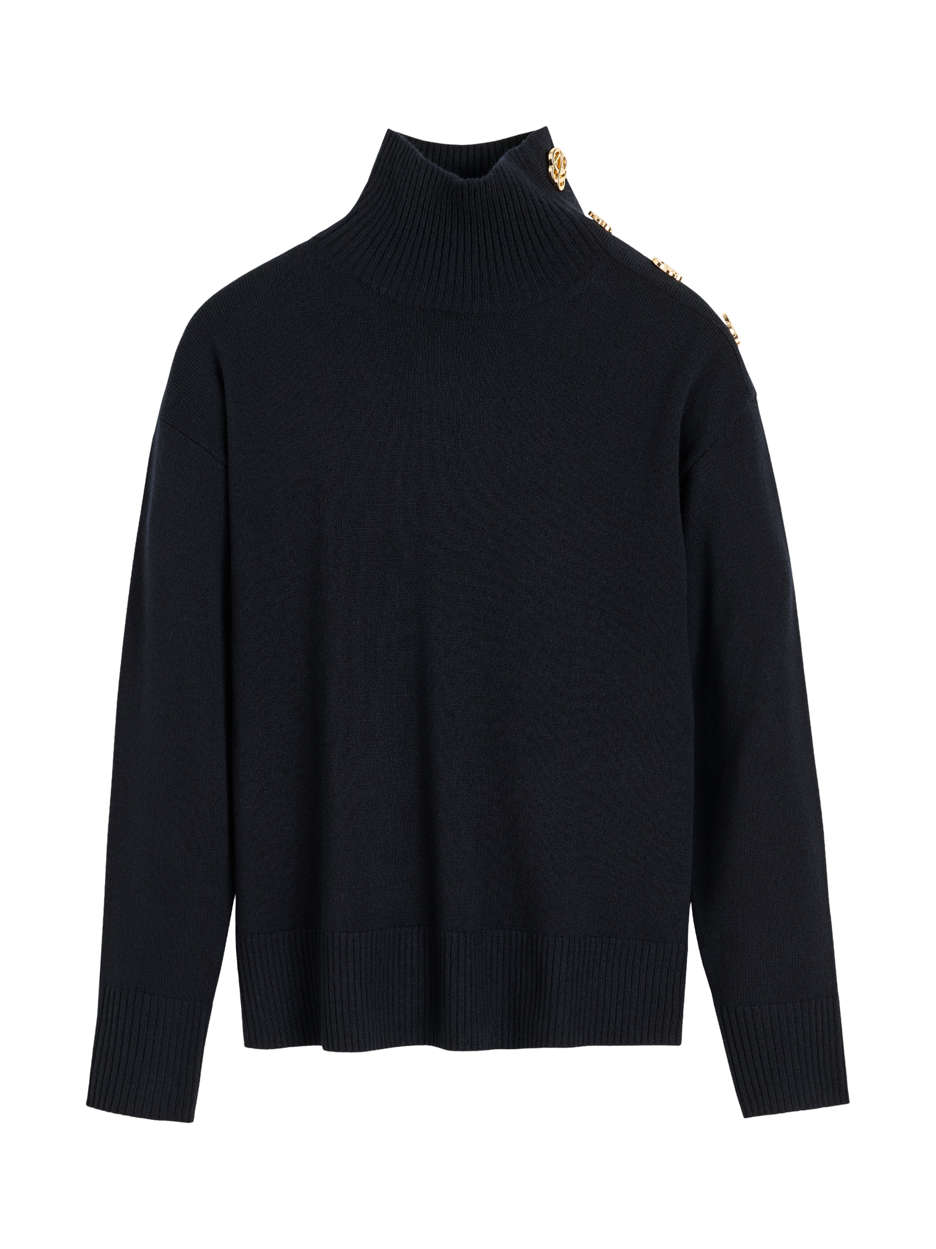 Product image 3 of 3, which shows By Malene Birger Vanilla Pure Wool Jumper, Black, S