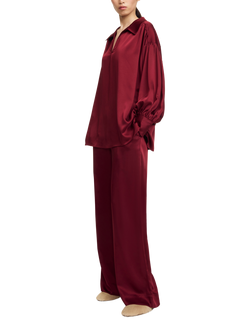 By Malene Birger Leonora Satin Top, Cabernet, Cabernet
