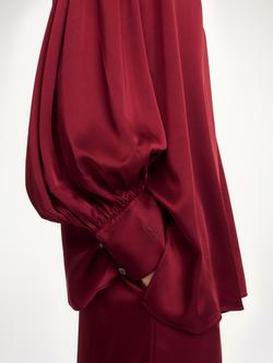 By Malene Birger Leonora Satin Top, Cabernet - view 2, Cabernet