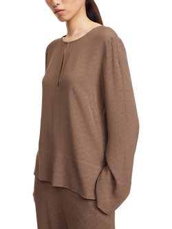 By Malene Birger Malukka Cut Out Detail Top, Chocolate, Chocolate