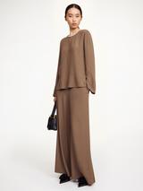 By Malene Birger Malukka Cut Out Detail Top, Chocolate