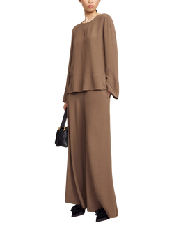 By Malene Birger Malukka Cut Out Detail Top, Chocolate - view 2, Chocolate