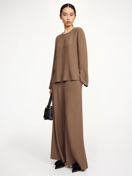 By Malene Birger Malukka Cut Out Detail Top, Chocolate, Chocolate