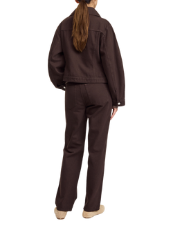 By Malene Birger Villies Denim Jacket, Brown - view 2, Brown