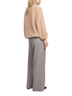 By Malene Birger Cymbaria Wool Blend Trousers, Grey - view 2, Grey