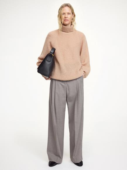 By Malene Birger Cymbaria Wool Blend Trousers, Grey