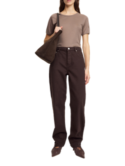 By Malene Birger Chicago Mid Rise Straight Jeans, Chocolate, Chocolate