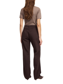 By Malene Birger Chicago Mid Rise Straight Jeans, Chocolate - view 2, Chocolate