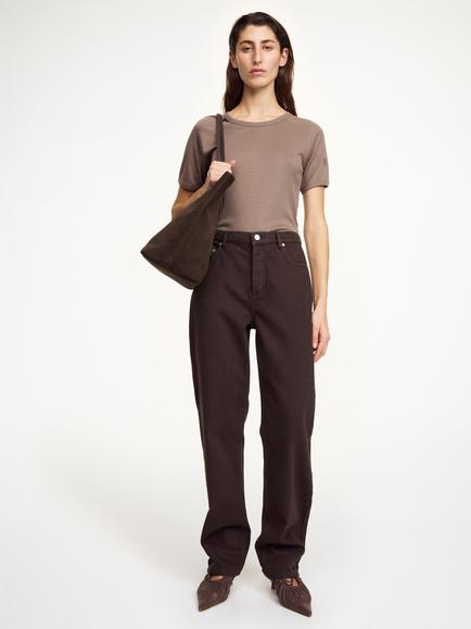 By Malene Birger Chicago Mid Rise Straight Jeans, Chocolate, Chocolate