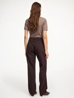 By Malene Birger Chicago Mid Rise Straight Jeans, Chocolate - view 2, Chocolate