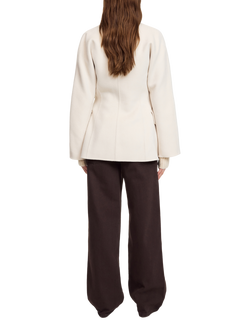 By Malene Birger Lalou Wrap Pure Felted Wool Blazer, Cream - view 2, Cream