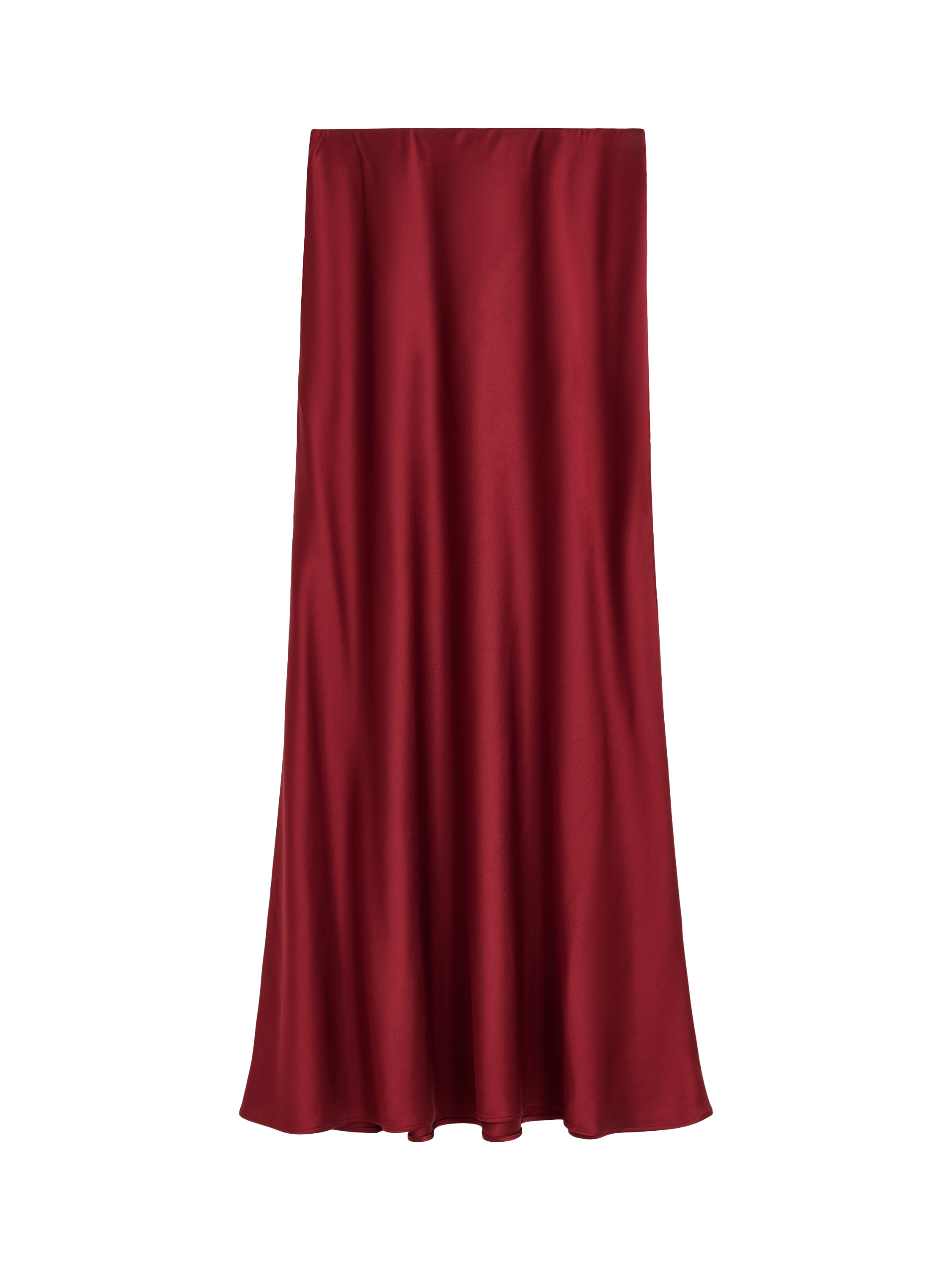 Product image 3 of 3, which shows By Malene Birger Barbara Satin Maxi Skirt, Claret, 8