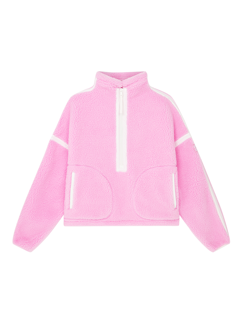 Product image 9 of 9, which shows Gym+Coffee Industry Half Zip Fleece, Cotton Candy, XXS