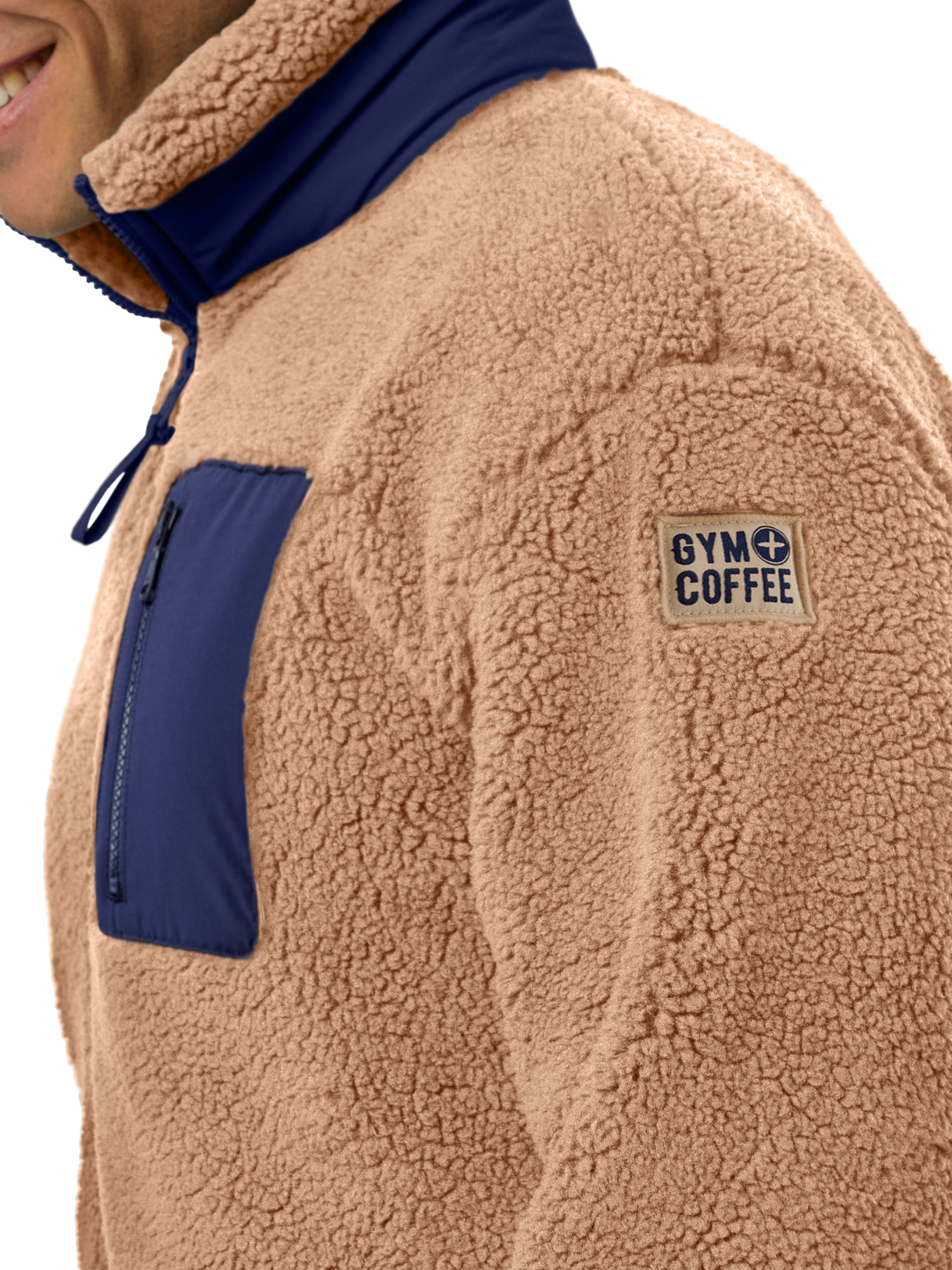 Product image 2 of 6, which shows Gym+Coffee Industry Fleece, Sandstone, XXS