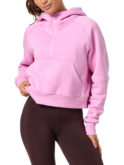 Gym+Coffee Sierra Fleece Half Zip Hoodie, Cotton Candy, Cotton Candy