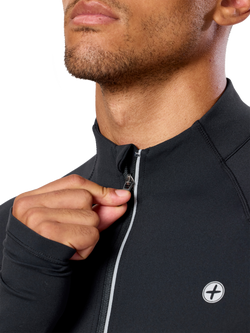 Gym+Coffee Relentless Slim Fit 1/4 Quarter Zip Midlayer Top - view 2, Black