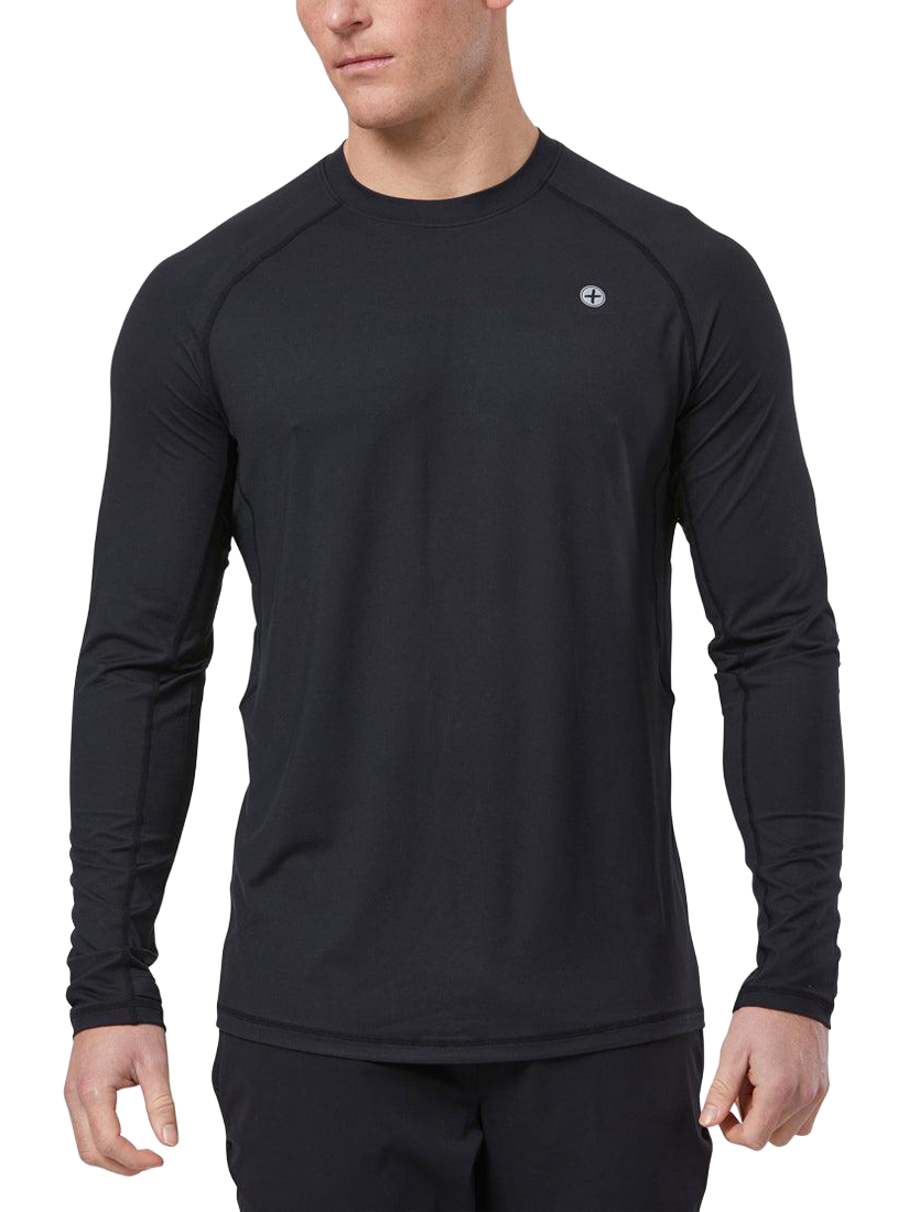 Product image 1 of 6, which shows Gym+Coffee Relentless Long Sleeve Top, Black, XXS