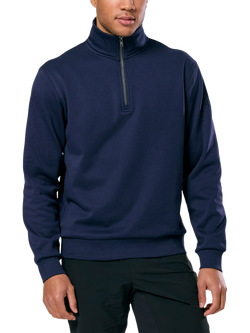 Gym+Coffee Men's Clubhouse Half Zip Oversized Sweatshirt, Twilight Navy